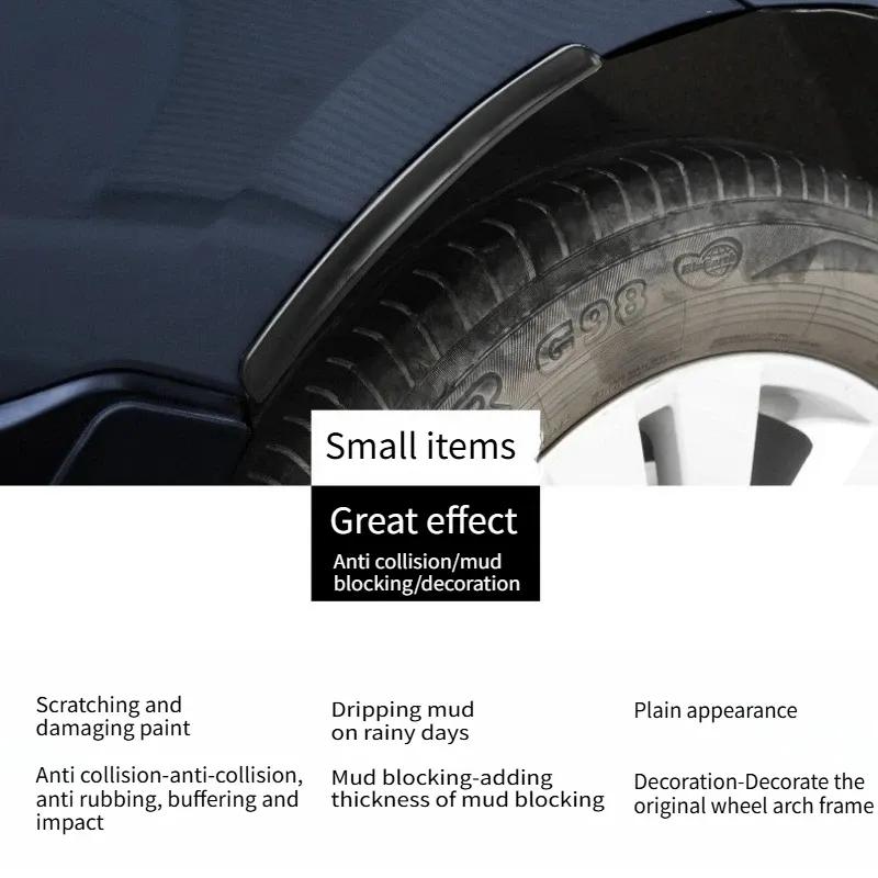 Rubber Wheel Arch Anti-collision Strip Bumper Protective Strips Auto Exterior Decorative Strips 2PCS Car Universal Accessories