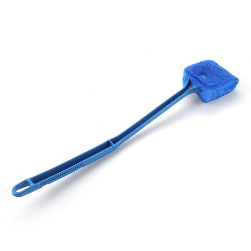 Aquarium Fish for Tank Algaes Cleaning Brush Double-Sided Sponge Non-Slip Handle Cleaner for Glass Aquariums Home Kitche