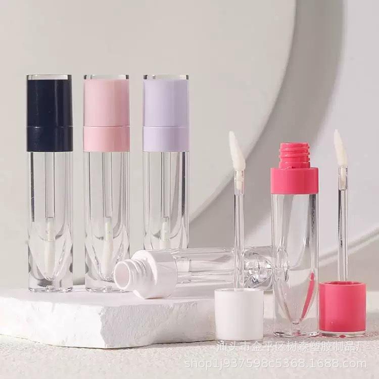6.4ml Round Lip Gloss Tube with Cap - Refillable Empty Bottle for Lip Glaze