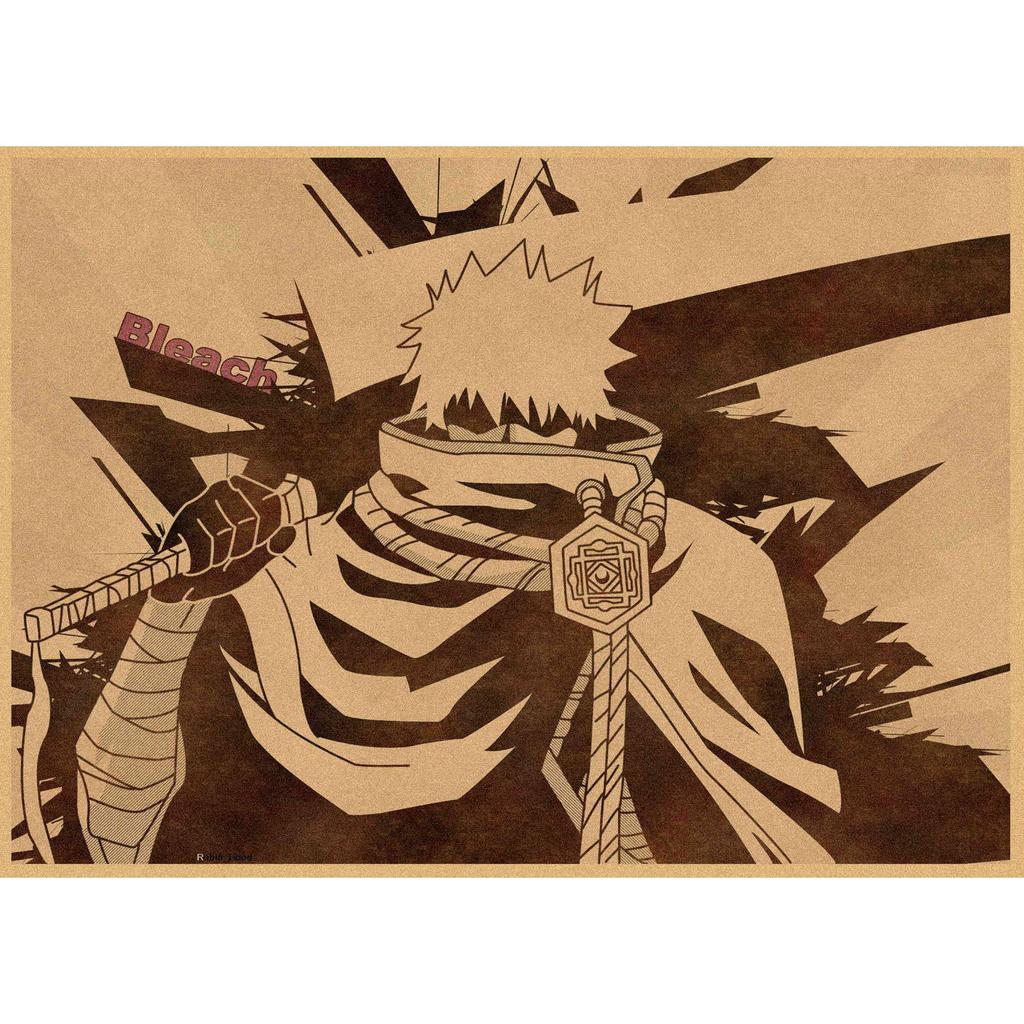 Bleach Anime Retro Kraft Paper Poster Wall Decoration