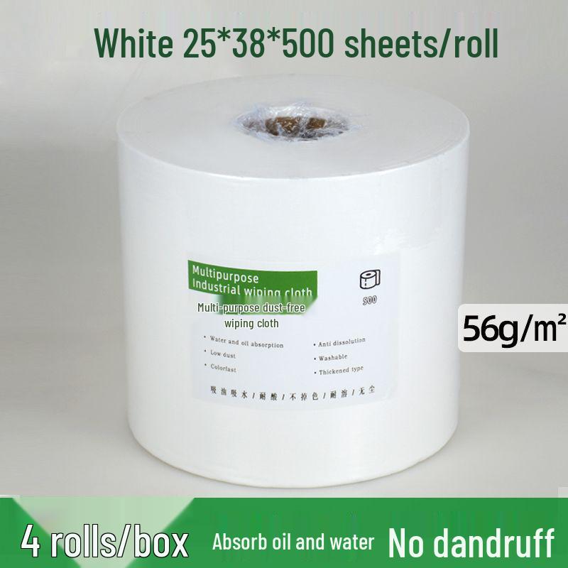 Industrielle Mehrzweck-Fusselrolle aus Vliesstoff: Staubfrei, Öl- und Wasserabsorbierend, Ideal für Laborreinigung & Glaspolieren.