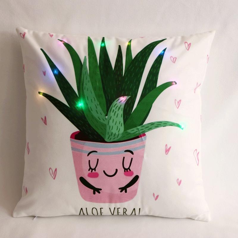 Luxurious Velvet Led Lighting Pillowcase For Creative Home Decoration And Cozy Sofa Use