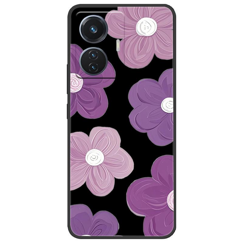 For Vivo T1 4G Y55 4G iQOO Z6 44 W V2153 Case Marble Soft Matte Silicone Back Cover For Vivo T1 44W Full Coverage Phone Shell