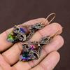 Mystic Topaz Handmade Copper Wire Wrap Jewelry Earring 2.68 H6D33