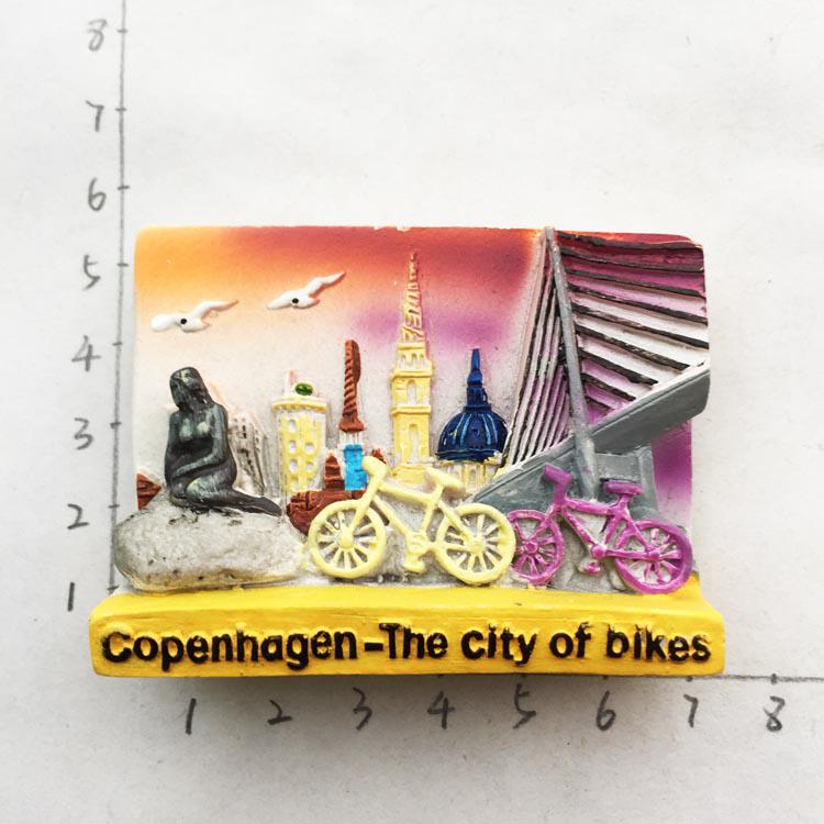Denmark Travelling Fridge Magnets Home Decor Denmark Tourism Souvenirs Fridge Stickers Message Board Magnetic Stickers Gifts