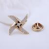 Crystal Pinwheel Men's Brooch - High-End Lapel Pin with Inlaid Zircon for Women's Accessories