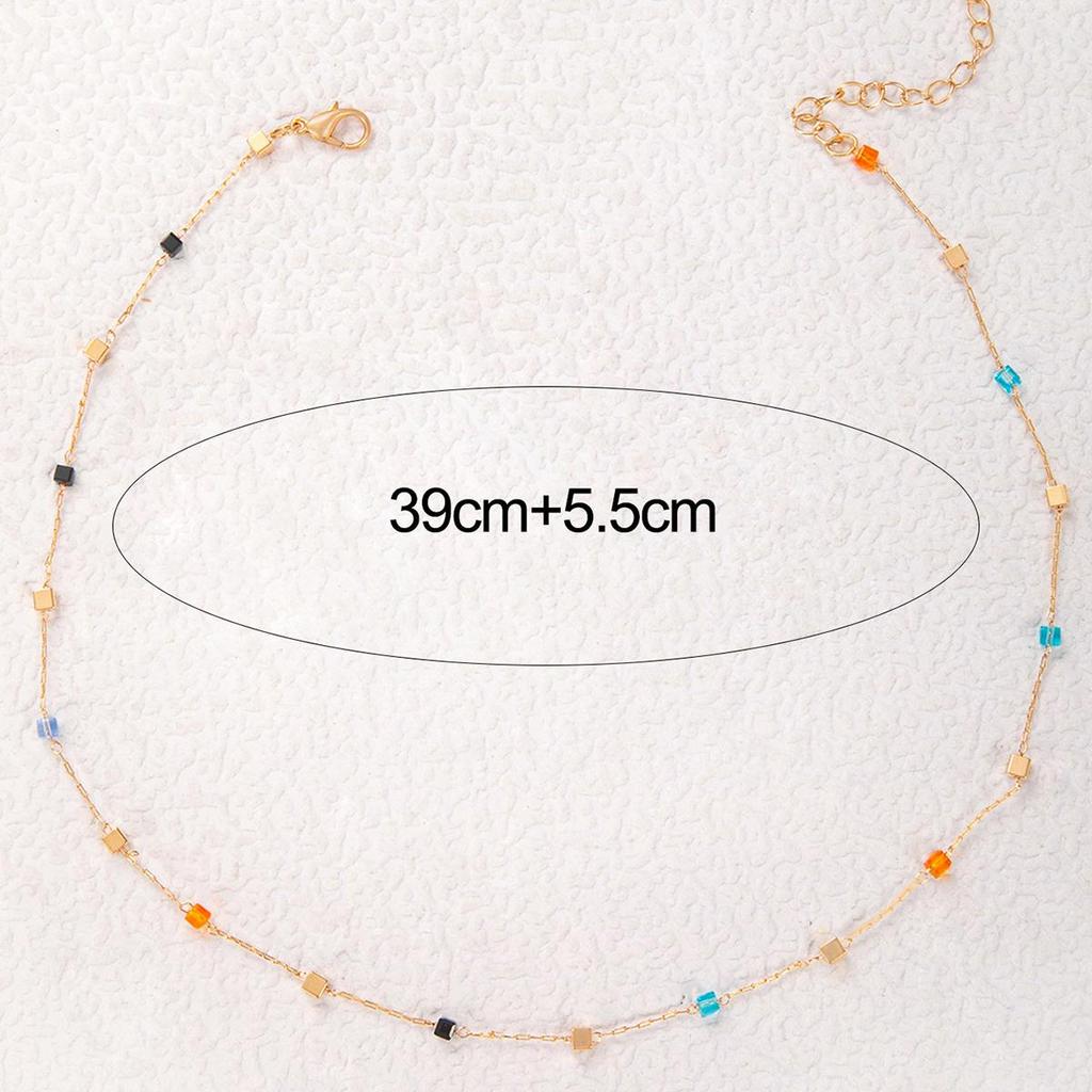 Koreanische Version Trendy Persönlichkeit Kontrast Farbe Choker Halskette für Frauen Kleine Frische Mode Artikel Hals Schmuck