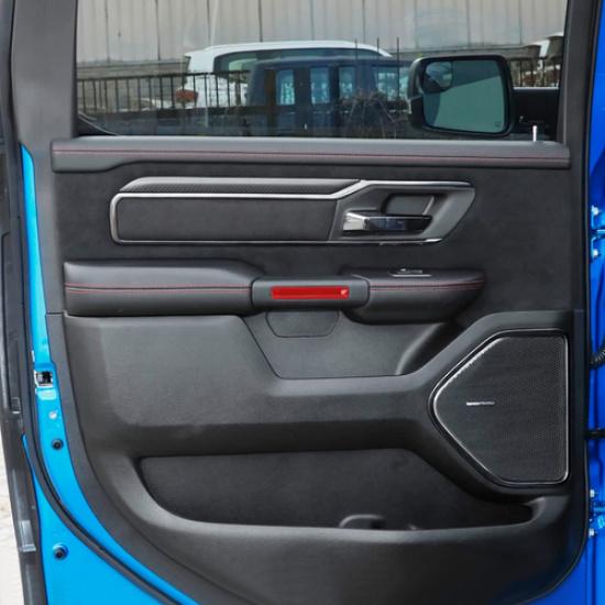 For Dodge Ram 1500 -2026 ABS Red Interior Inner Door Handle Cover Trim 4PCS