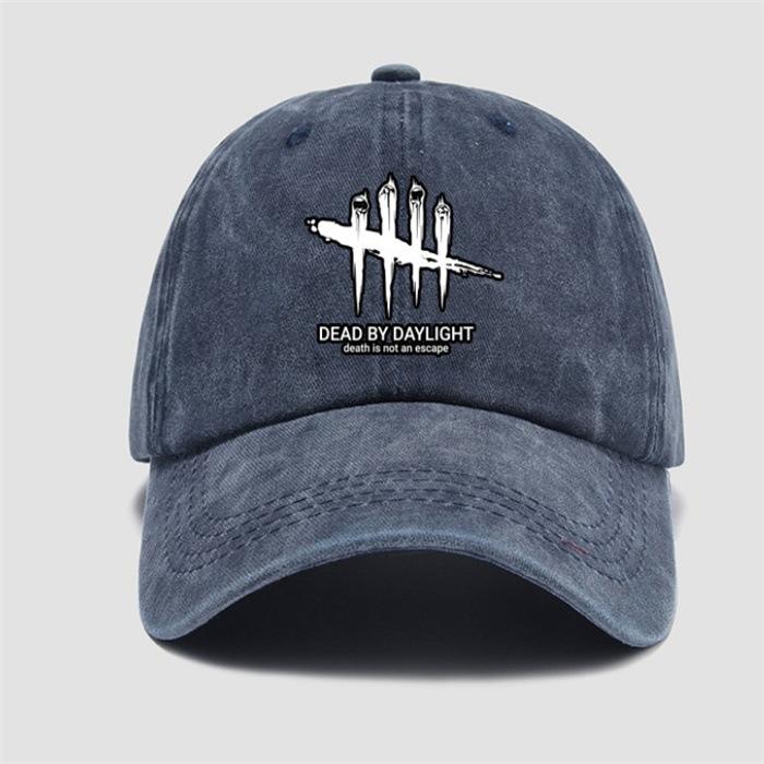 Deads By Daylight Cosplay Baseball Cap Vintage Style Washed Soft Top Denim Hat Men Women Adjustable Sports Dad Hats