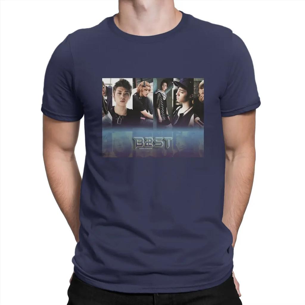 Pop Singing Group Man's TShirt B-Beasts O Neck Tops 100% Cotton T Shirt Funny High Quality Birthday Gifts Unisex