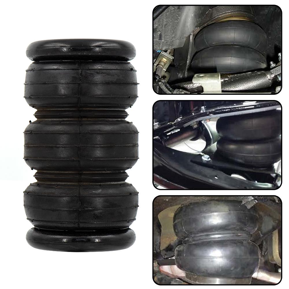 Universal 2pcs 3 Rows Rubber Air Ride Suspension Shock Absorber Air Bags Air spring 3E2200 with Quick Connector Suit for Truck