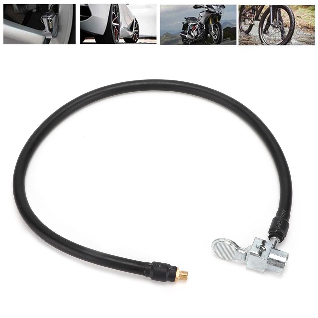 Tire Inflator Hose Air Pump Extended Tube Quick Connection Inflation for Bicycles Motorcycle Car