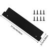 Restroom Partition Privacy Cover Black 17.3 x 3.7 in Plastic Filler with Mounting Holes and Screws, 4 Pack for Stall Openings and Divider Fitting