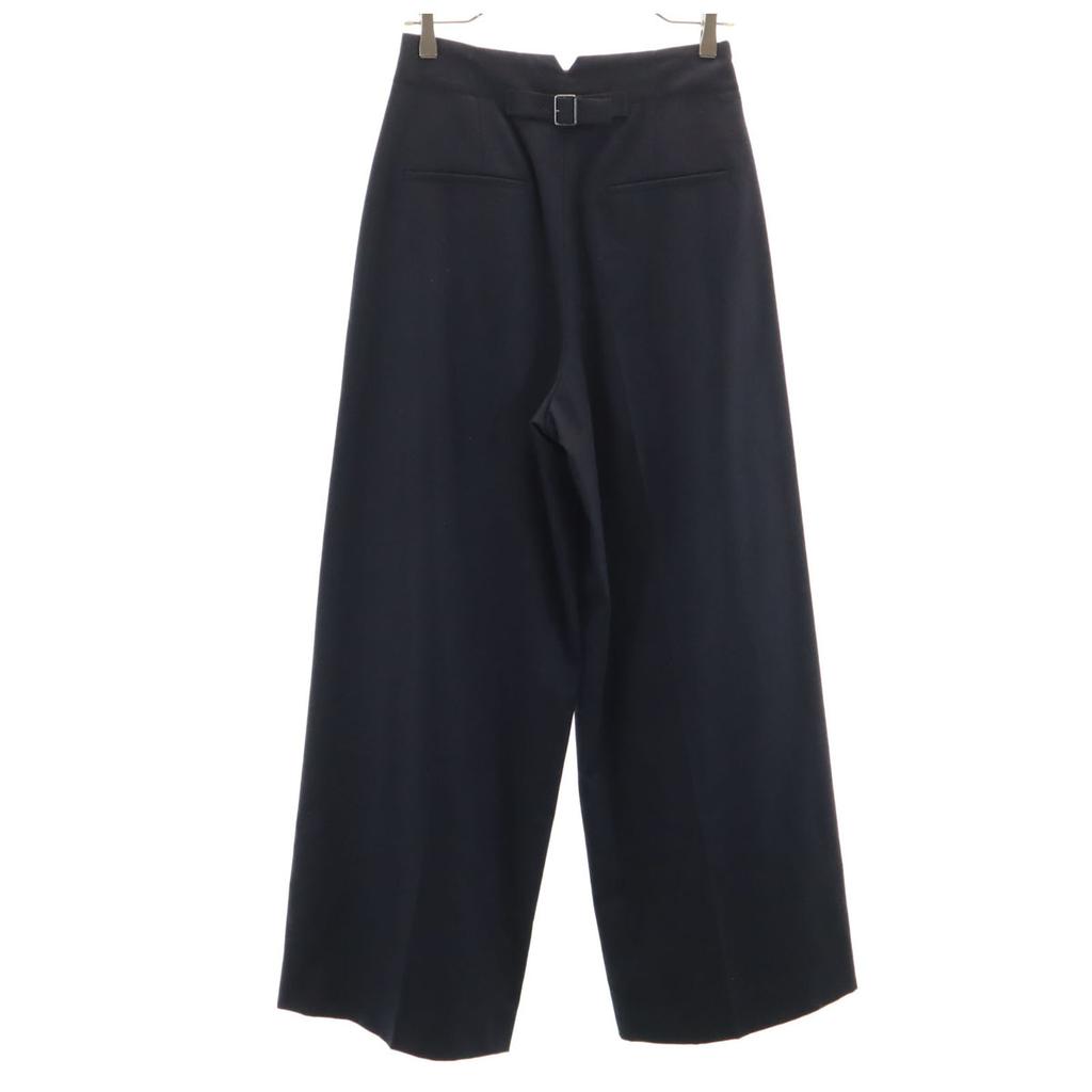 Unused Ebure Made In Japan High Waist Wide Pants 38 Navy Women Used