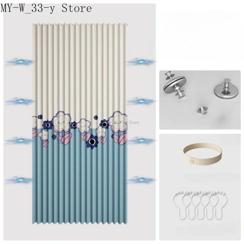 Pleated Folding Door Curtain for Closet Door Curtains for Doorways Closet Curtains Accordion Door Curtain for Doorways