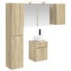 Bathroom Cabinet Set 5 Pcs Sonoma Oak 43 X 16 X 62.5 Cm