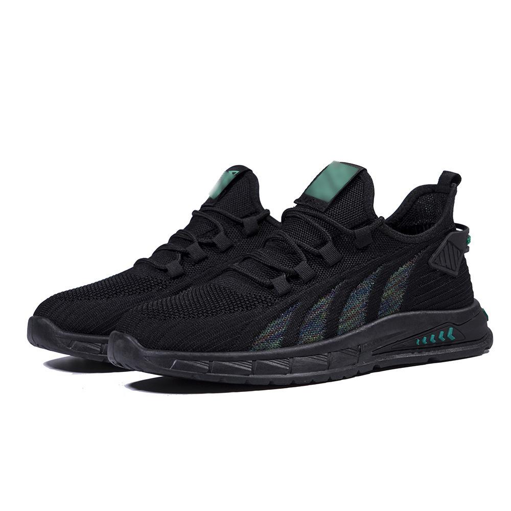 Men's shoes spring and autumn sports shoes fly-woven breathable casual shoes men's travel shoes men's running cross-border