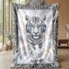 Jeweled Tiger Portrait Theme blanket Lightweight Warm Flannel Blanket Decorative Throw Blanket for Home Decoration