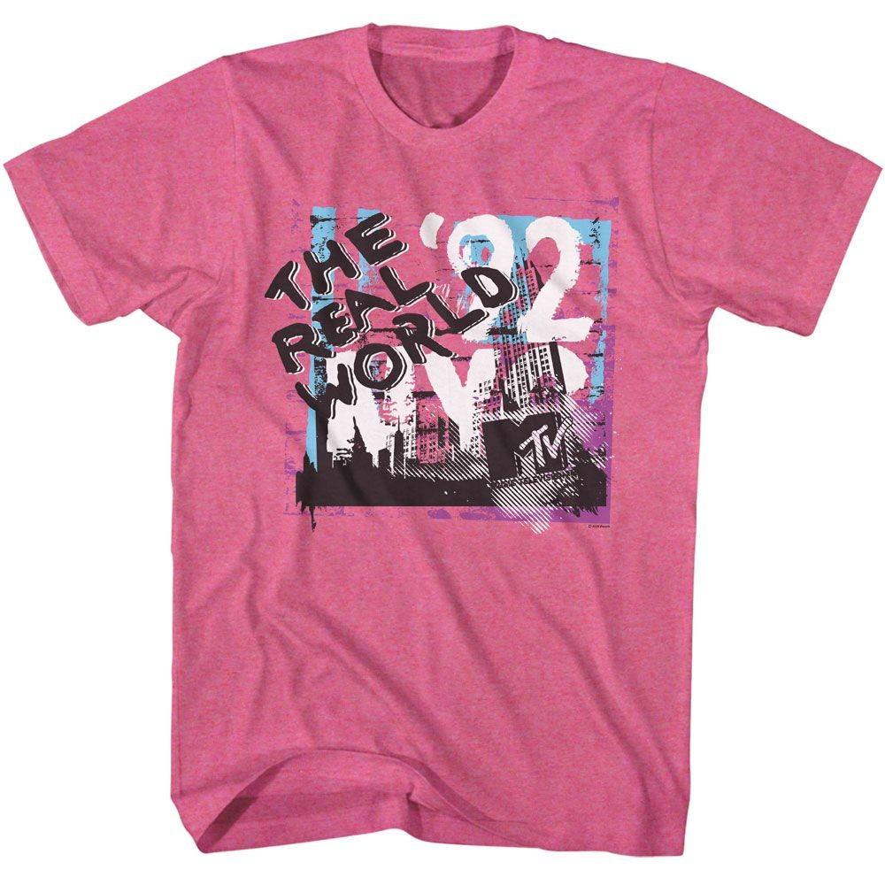 

MTV Real World 92 Retro Pink Heather TV Shirt 4XL