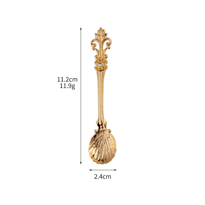 New Vintage Coffee Spoon Tableware Elegant Soup Spoon Metal Teaspoon Decorative Stirring Spoons