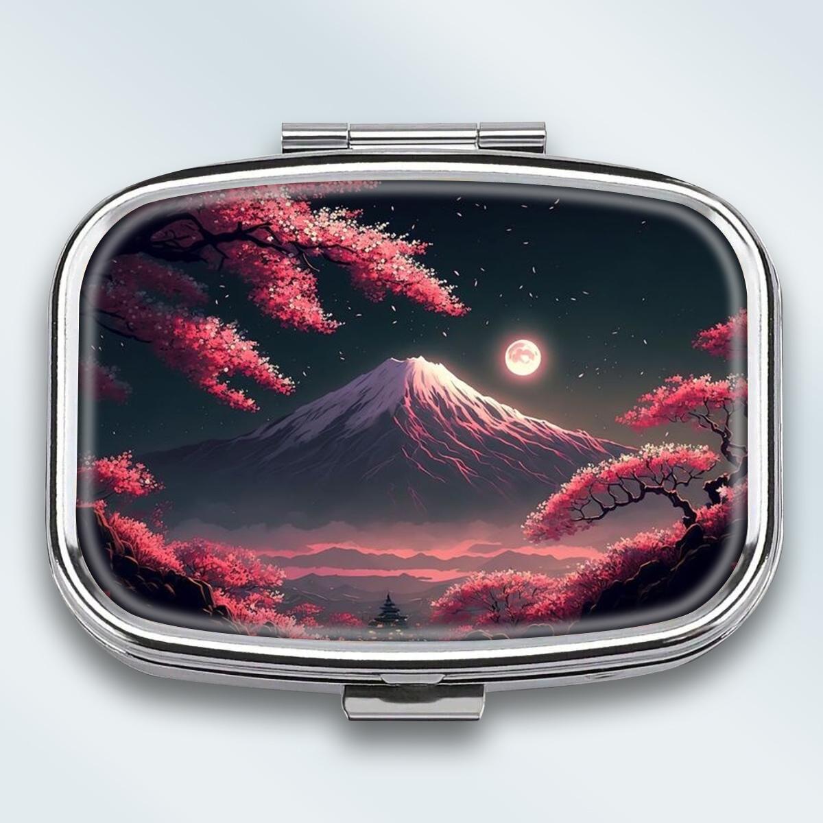 

Portable Pill Box with 2 Compartments, Mini Metal Medicine Organizer Case, Cute Printed Pill Container for Vitamins, Pills, Jewelry, Travel, Daily Use різнокольоровий