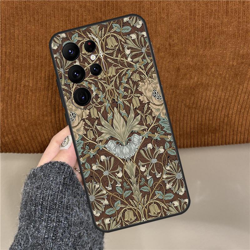 William Morris Phone Case For Samsung Galaxy S25 Ultra S9 S10 S20 FE S21 S22 S23 Plus S24 Ultra Back Cover