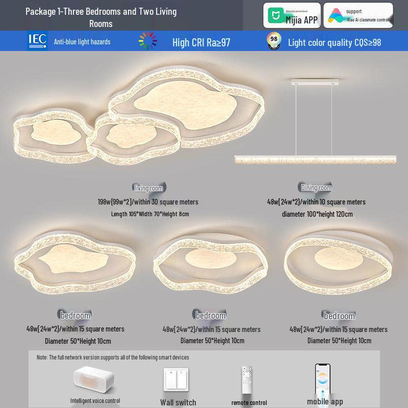 Modern Minimalist Ceiling Light Package for Living Rooms & Bedrooms