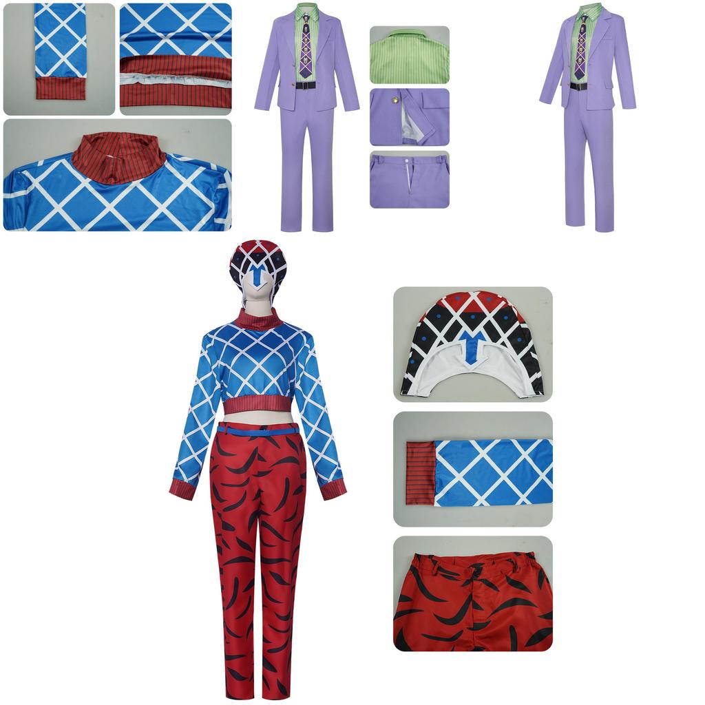 Jojos Bizarre Adventure Kira Yoshikage Guido Mista Cosplay Costume For Anime Role Play
