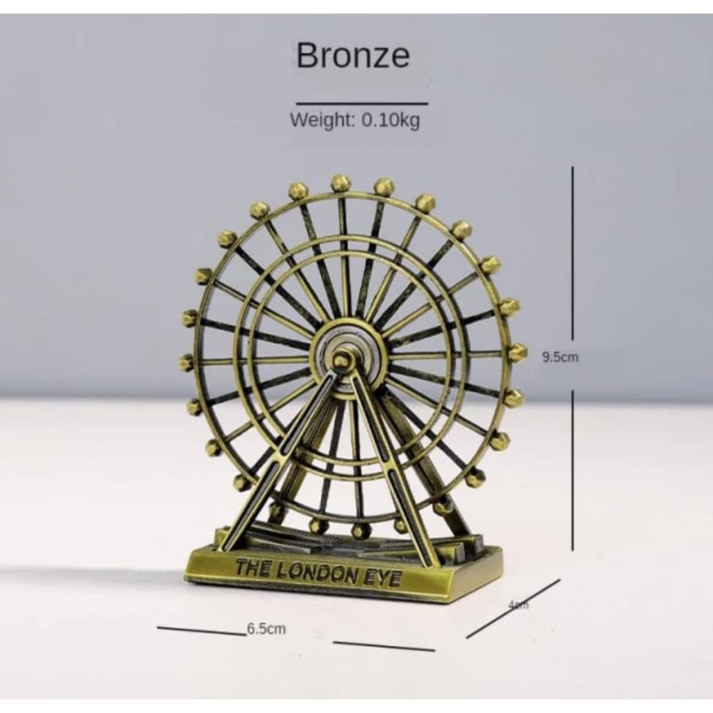 1 Set for Statue Study Office Desk Decor Showpiece Gift Decoration Accessories Items Decorative Showpeice for Home ((The London Eye))