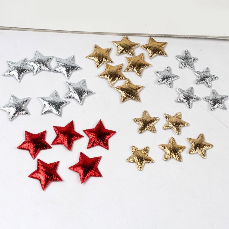5 Packs Star Patches Iron On Patches Star Appliques Craft Supplies for Christmas Wedding Decoration Scrapbooking