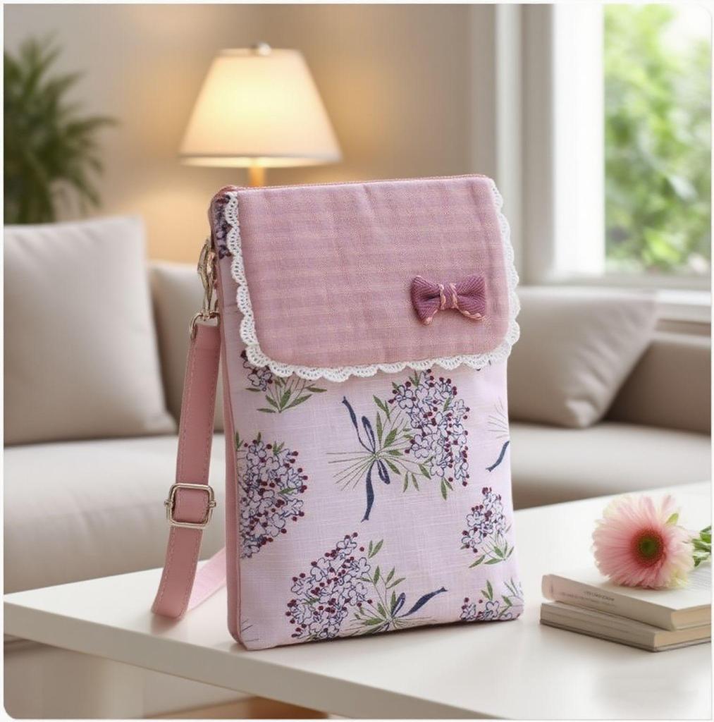 Ethnischer Stil Großbildschirm 5-lagige Baumwolle Damen Umhängetasche für Handy
