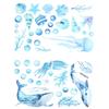 Children's Room Blue Jellyfish Nightlight Decal Sea Animal Wallpaper Glow Stickers Luminous Sticker