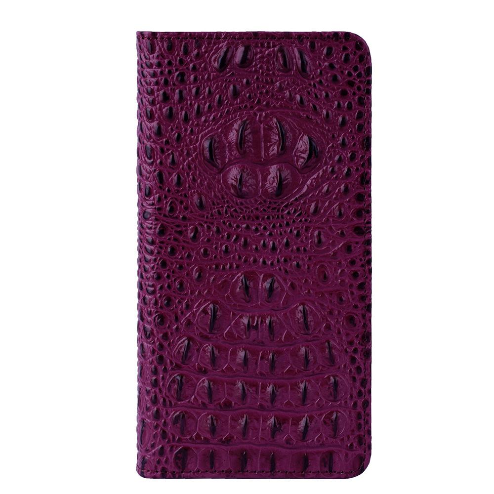 Crocodile Pattern Top Layer Cowhide Flip Wallet Phone Case for Xiaomi Poco C81X Poco X7 Civi 3 Shockproof Protective Cover