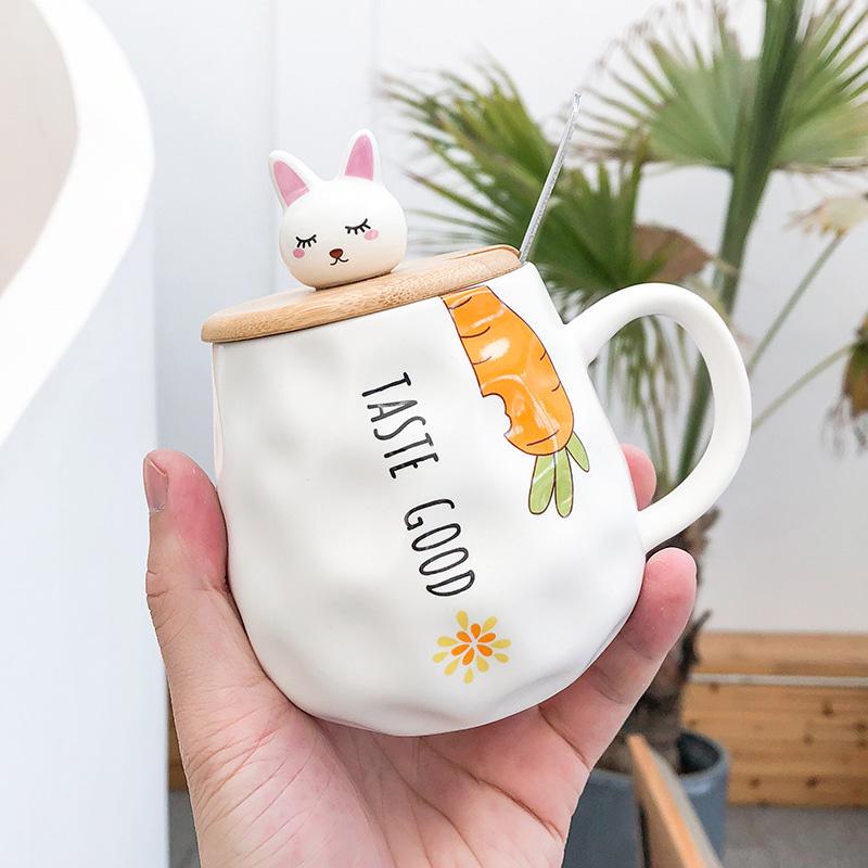 

Мультяшная 3D Морковка, керамическая кружка с крышкой-ложкой, кружка для завтрака, чашка для любителей воды, уникальные чайные чашки, кружки для напитков, кофейные кружки