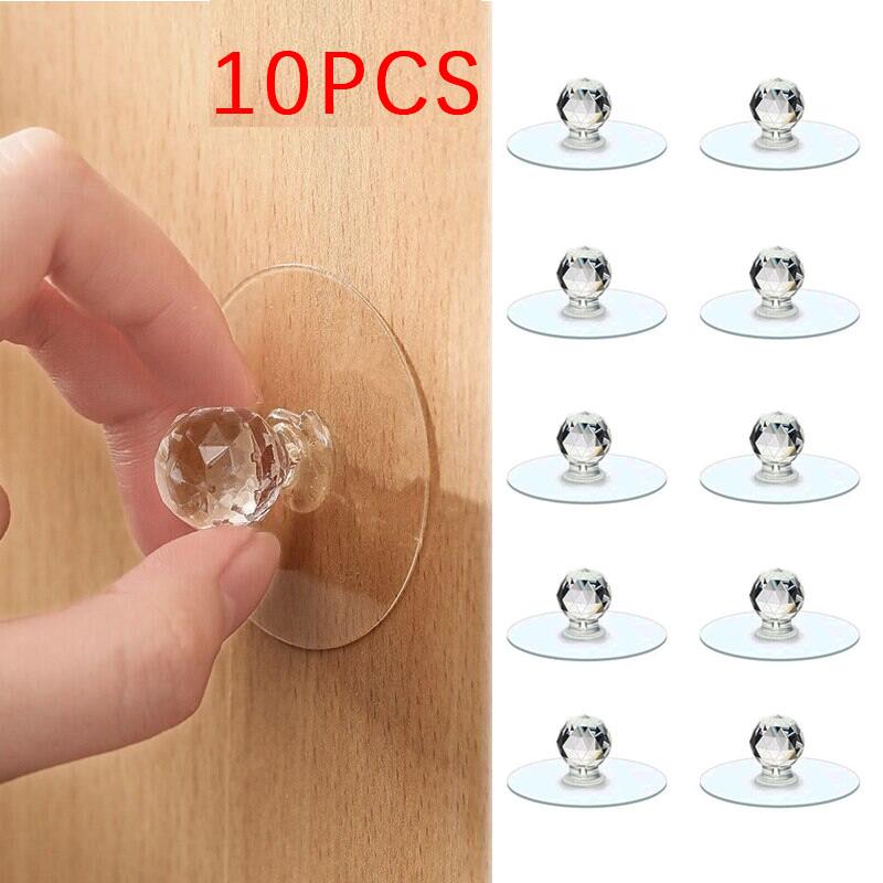 1pc Transparent Drawer Suction Cups Handle Multi Functional Storage Adhesive Hook Wardrobe Adhesive Suction Cup Home Accessories