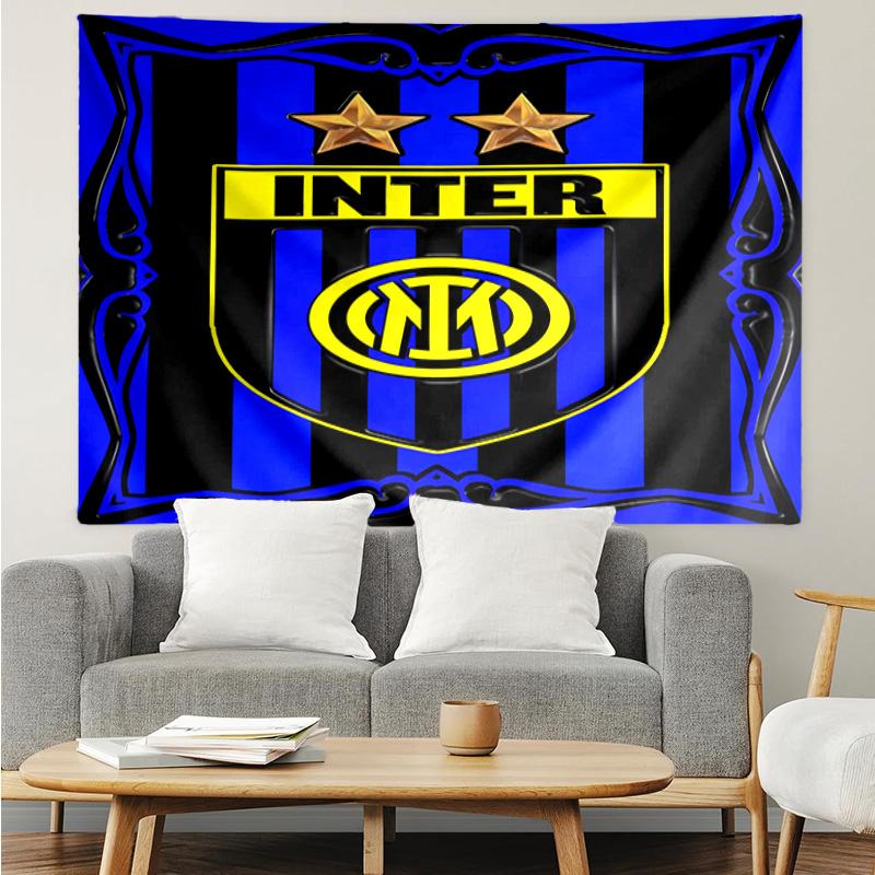 Mi-lan FC Emblem Printed Printed Tapestry, for Bedroom,Livingroom, dormitory, Large Wall Decor, Fabric Decor Fan Birthday Gifts
