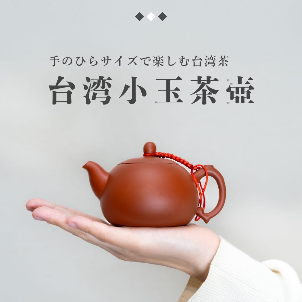 Small for One Tea Leaves Spread Stylish Tea Made In Chinese ISLAND Teapot, 160ml, Person, Out, Gift, Strainer, Taiwan, Teaware, L&L (Red Clay)