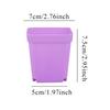 12PCS/Set Colorful Plastic 7cm Square Flowerpot with Tray Office Desktop Plant Grow Container Succulent Pot Garden Nurseries ZYF