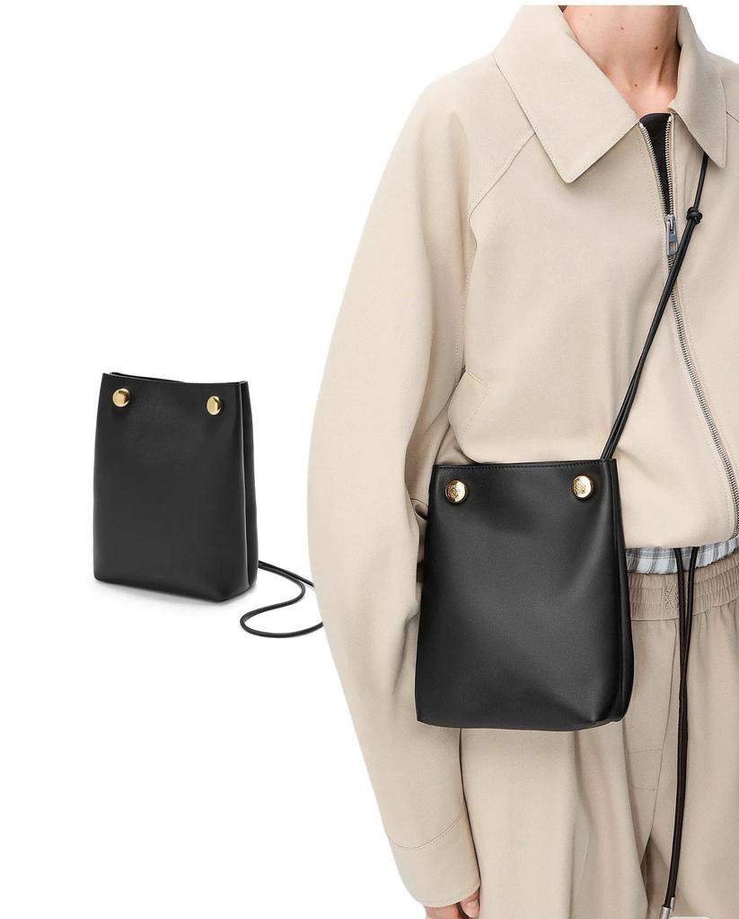 Original 2025 Genuine Leather Bucket Phone Bag - Fashionable, Simple, Exquisite Single Shoulder Crossbody Bag