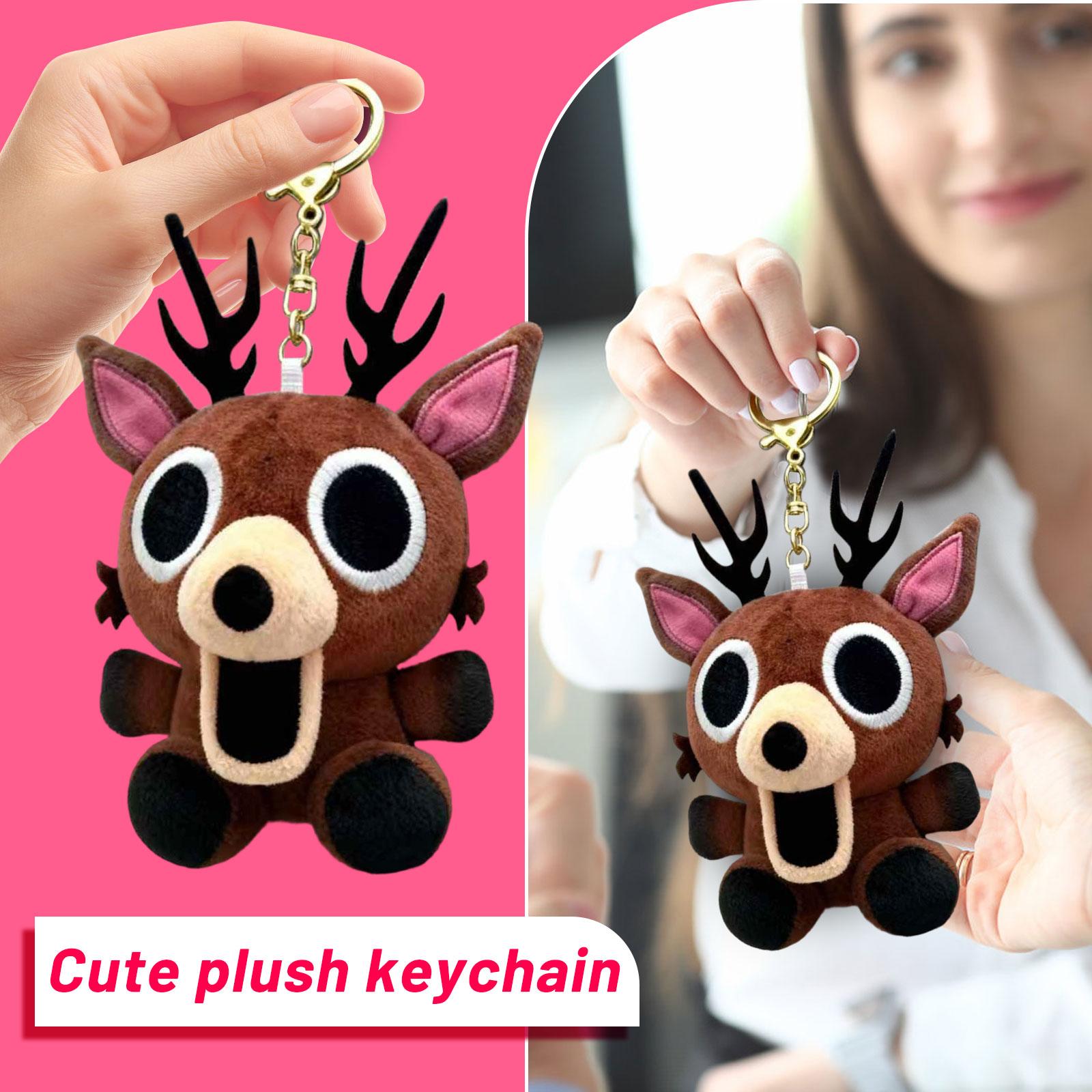 

Plush Toy Keychain - Cute Stuffed Animal Key Ring, Soft Portable Charm For Bags/Keys, Gift For Kids & Adults One Size