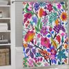 Boho Floral Shower Curtain for Bathroom,Colorful Mandala Tropical Flower Vibrant Ethnic Paisley Print Bohemian Unique Vintage