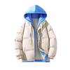 New Winter Style Men's Fake Two-piece Hooded Cotton Coat Student Loose Thickened Warm