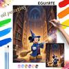 Mickey Mouse Sorcerer Magic Library Digital Oil Painting Art Kit Hand Painted Home Decor