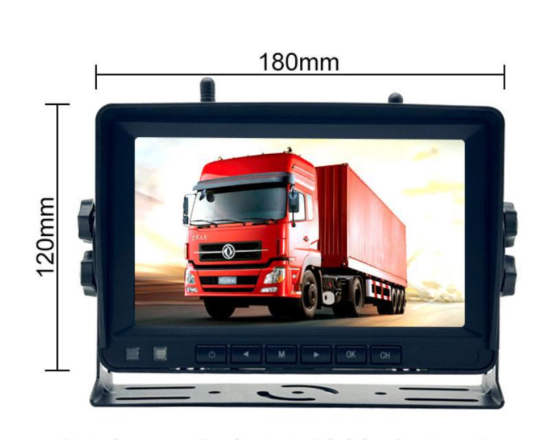 7-inch HD Solar Wireless Magnetic Reversing Camera for RVs and Trucks