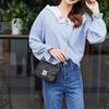 Women Quilted Crossbody Shoulder Bag With Chain Strap Solid Color Pu Leather Small Square Bag