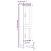 VidaXL Highboard White 34.5x34x180 Cm Engineered Wood 3199513