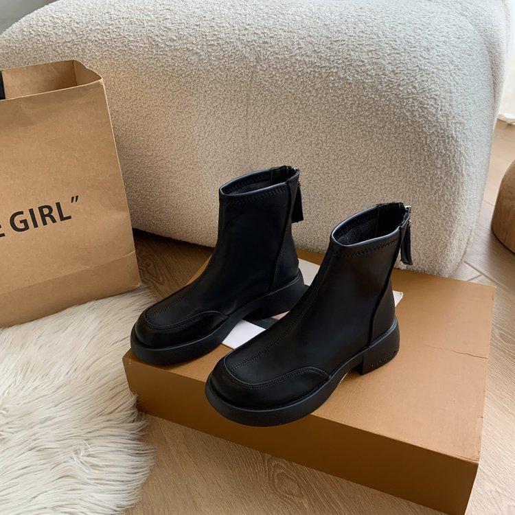 

British style retro Martin boots women s autumn and winter 2025 new shoes short boots versatile casual thick-soled elastic thin boots 35