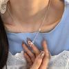 925 Sterling Silver Bowknot Necklace for Women Minimalist Hollow Out Trend Versatile Elegant Jewelry Gift Dropshipping
