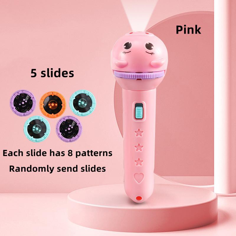 Children Luminous Animal Projection Flashlight Toy Flashlight Baby Early  Education Cute Cartoon Fun Boys And Girls Stall Gift T