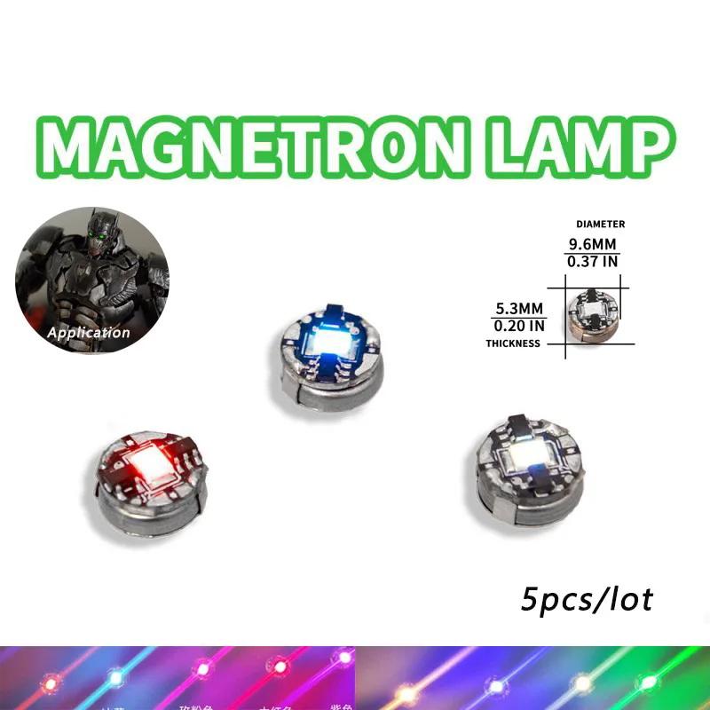 2Pcs Super Mini Magnetic Led Lamp Toys 11Mm *5.5Mm Diy Model Making General Model Plus Light With Batteries And 1Pc Magnet